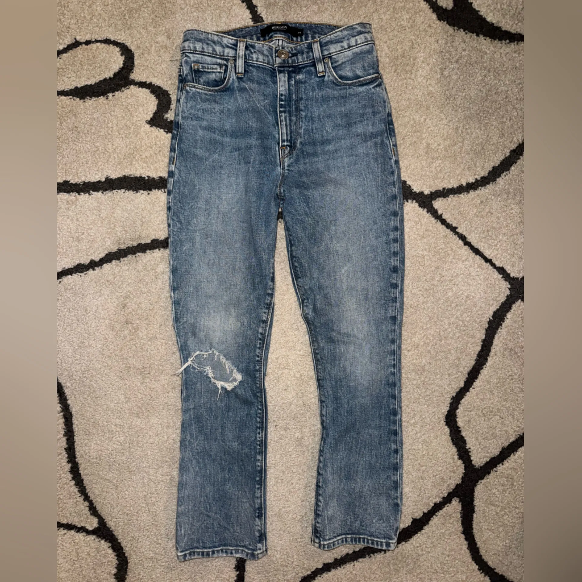 Hudson Jeans Holly High-rise Cropped Bootcut Jeans In Planetoid - Image 6
