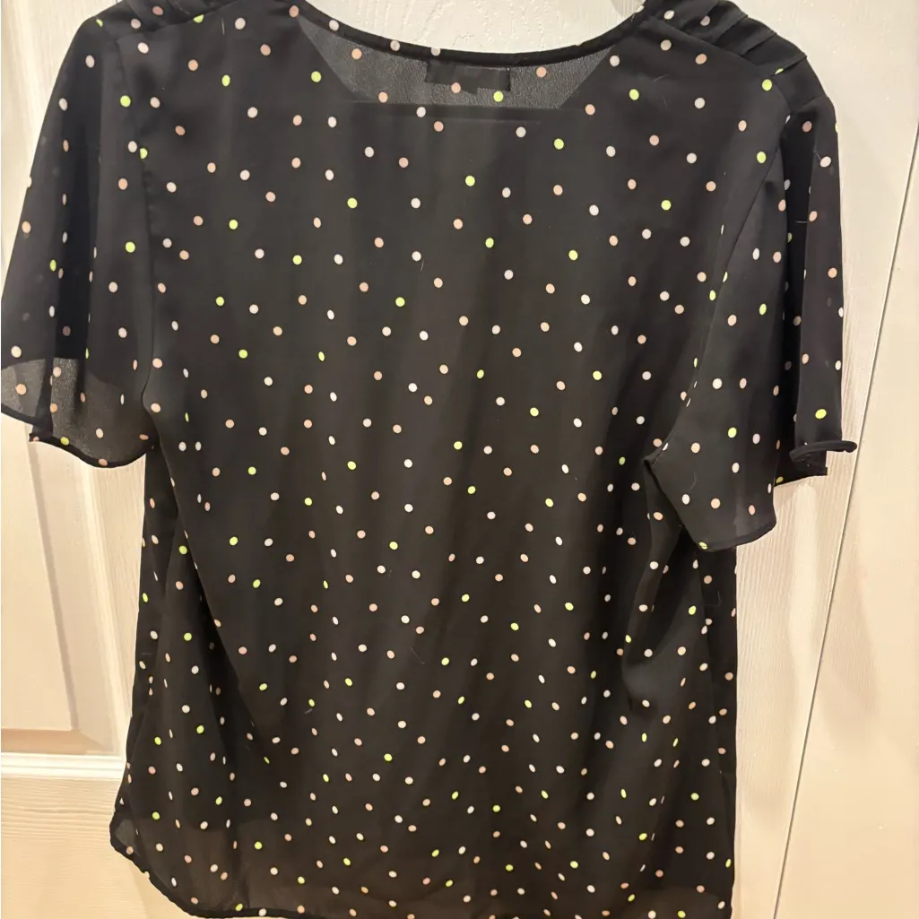 Pleione Black Top with Beige Dots - Image 3