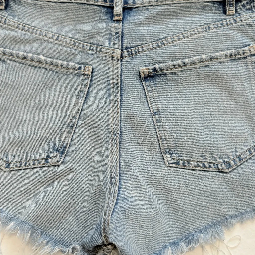 Zara Size 2 Denim Shorts for Women – Stylish Distressed Casual Look - Image 5