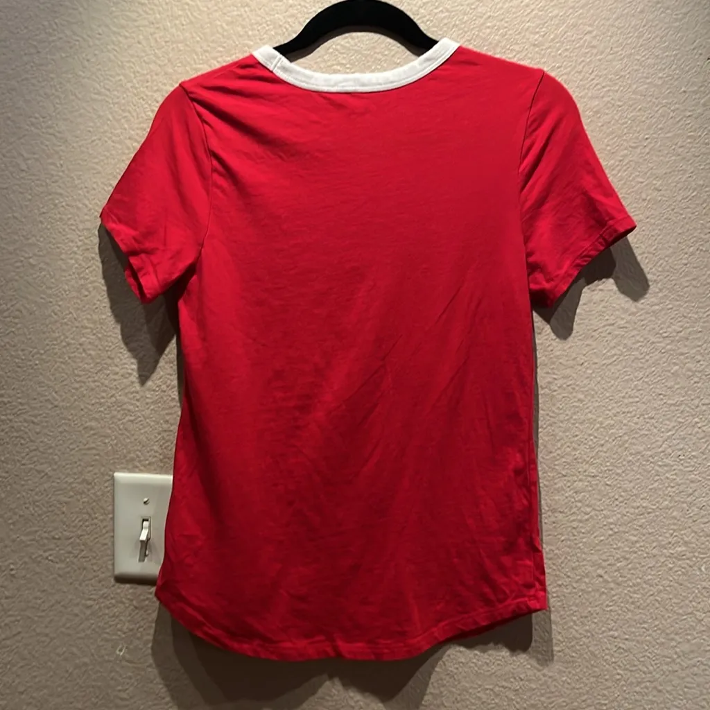 Old Navy Women’s Sunday Surf Club Red White Ringer Tee Size XS - Image 3