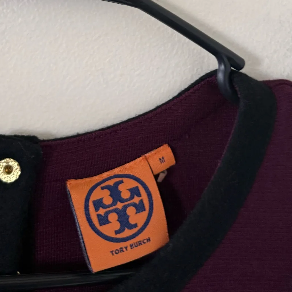 Tory Burch Anthea Burgundy Wool Shift Dress - Image 9