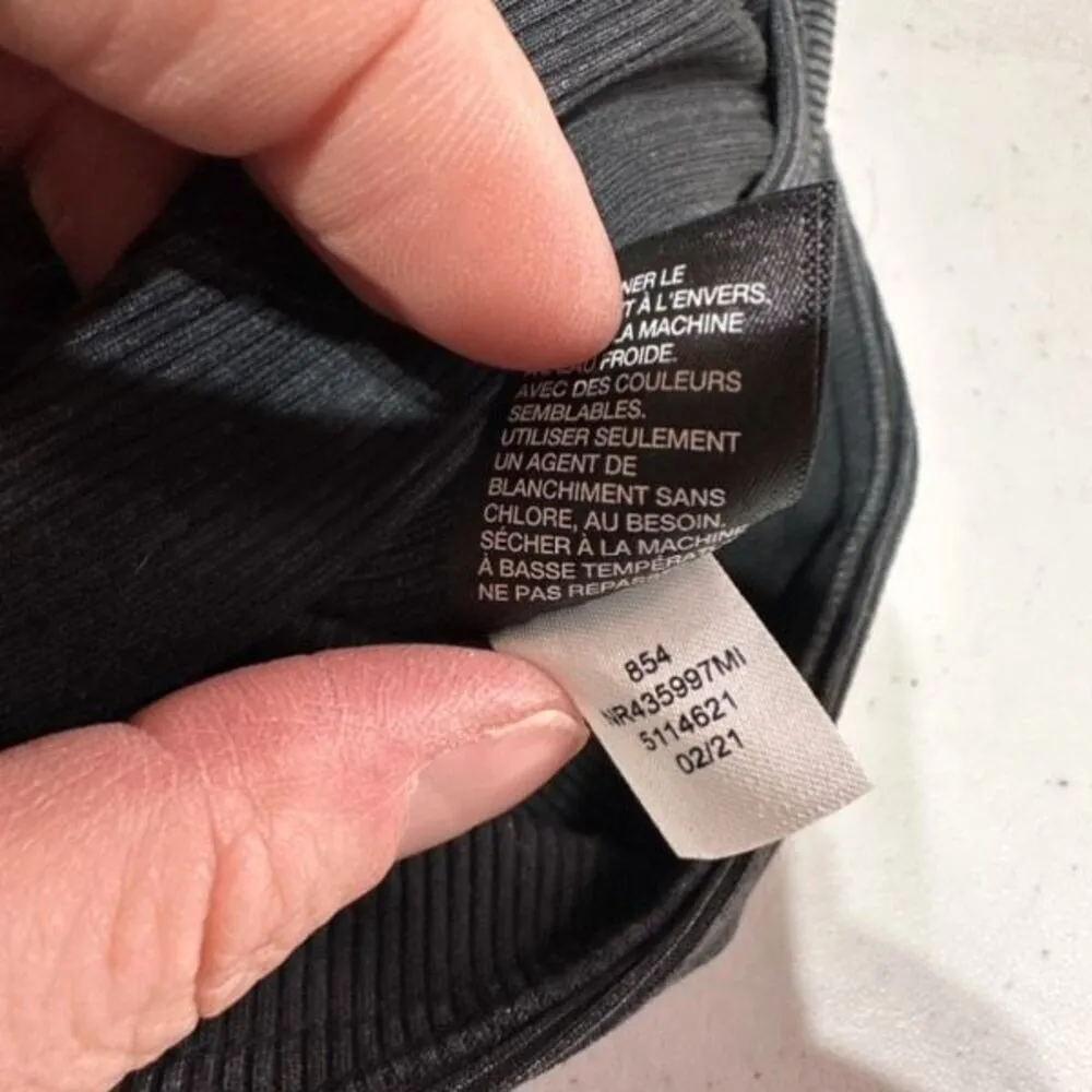 Zella Ribbed Bike Shorts‎ Black Marled Tie Dye Size XS 9” inseam - Image 8