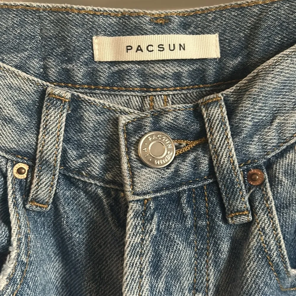 PacSun Eco Embellished Denim Dad Jean Size 24 in Indigo Blue Wash - Image 5