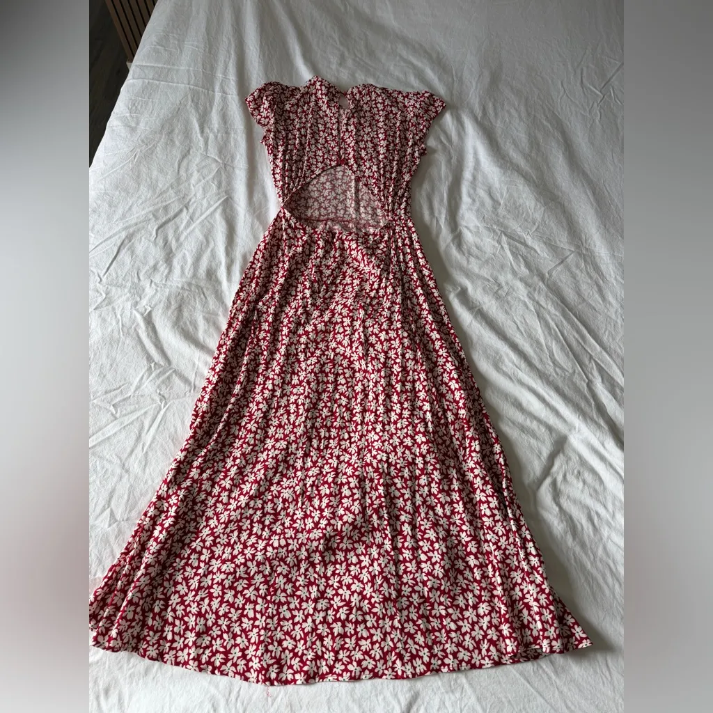 Reformation Gavin Grenadine Size 2 Midi Slit Dress - Image 3