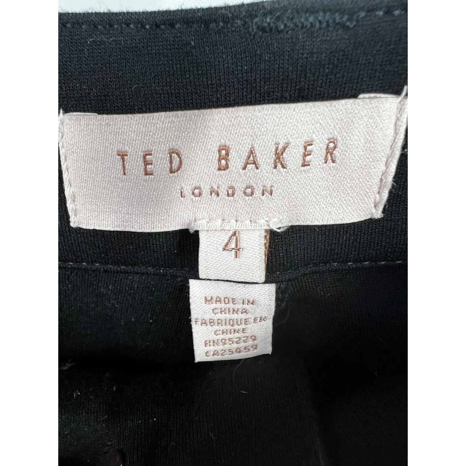 Ted Baker Womens Black Fioni Ankle Zip Stretch Knit Skinny Ponte Jeans Size‎ 4 - Image 2