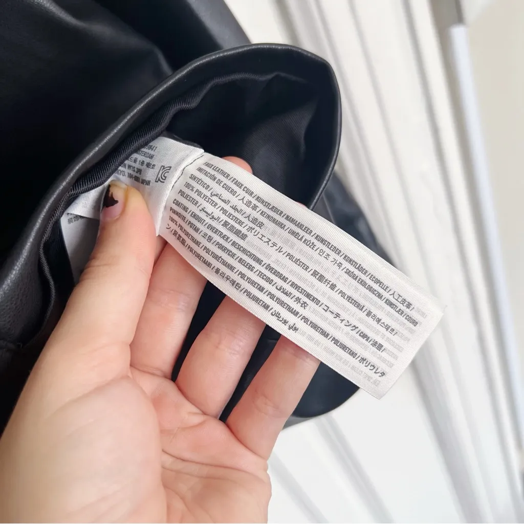 Abercrombie • Vegan Leather Blazer black oversized boyfriend menswear - Image 8