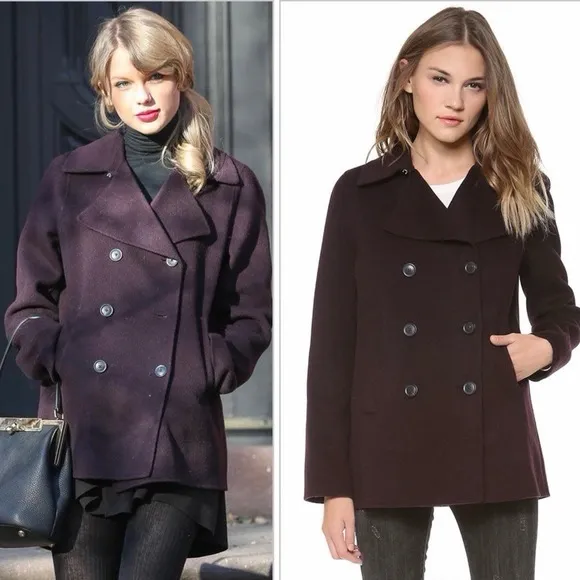 Vince Wool Peacoat Blazer Jacket Purple Women’s Size Large Pristine Condition - Image 2