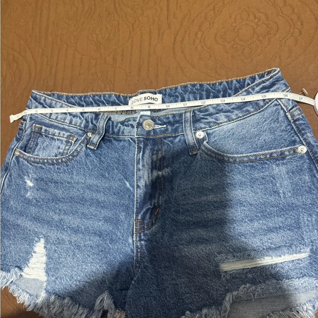 Distressed Blue Jean Shorts Size 9 - Image 5