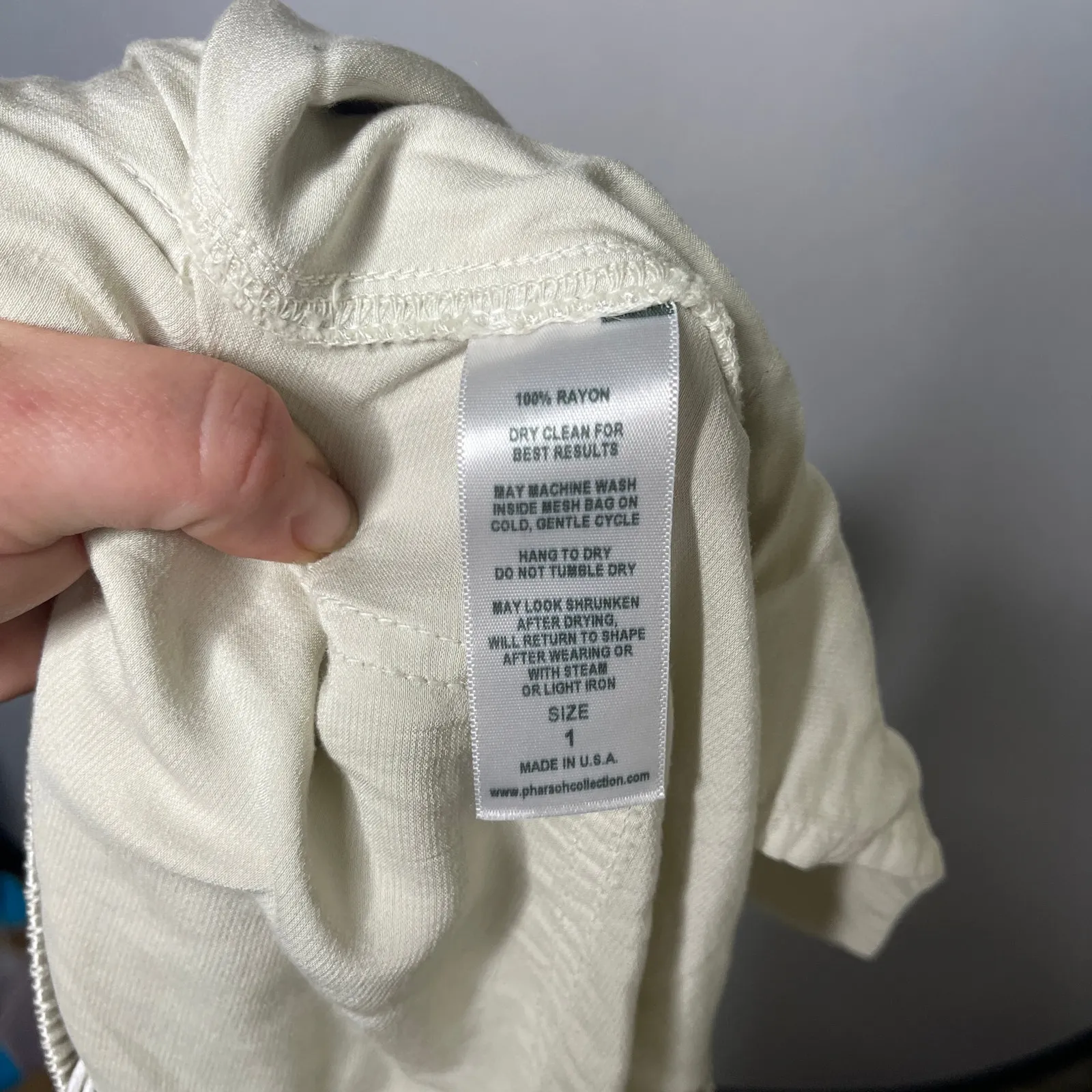 New Pharaoh Mason Cargo Pant in Vintage Satin in Oyster sz 1 US S - Image 8