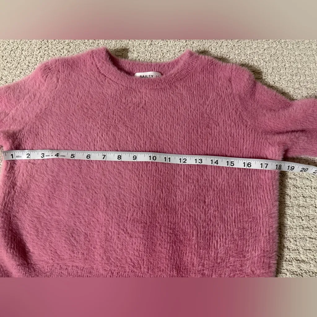 Bailey 44 Soft Pink  fuzzy Knit Top - Image 3