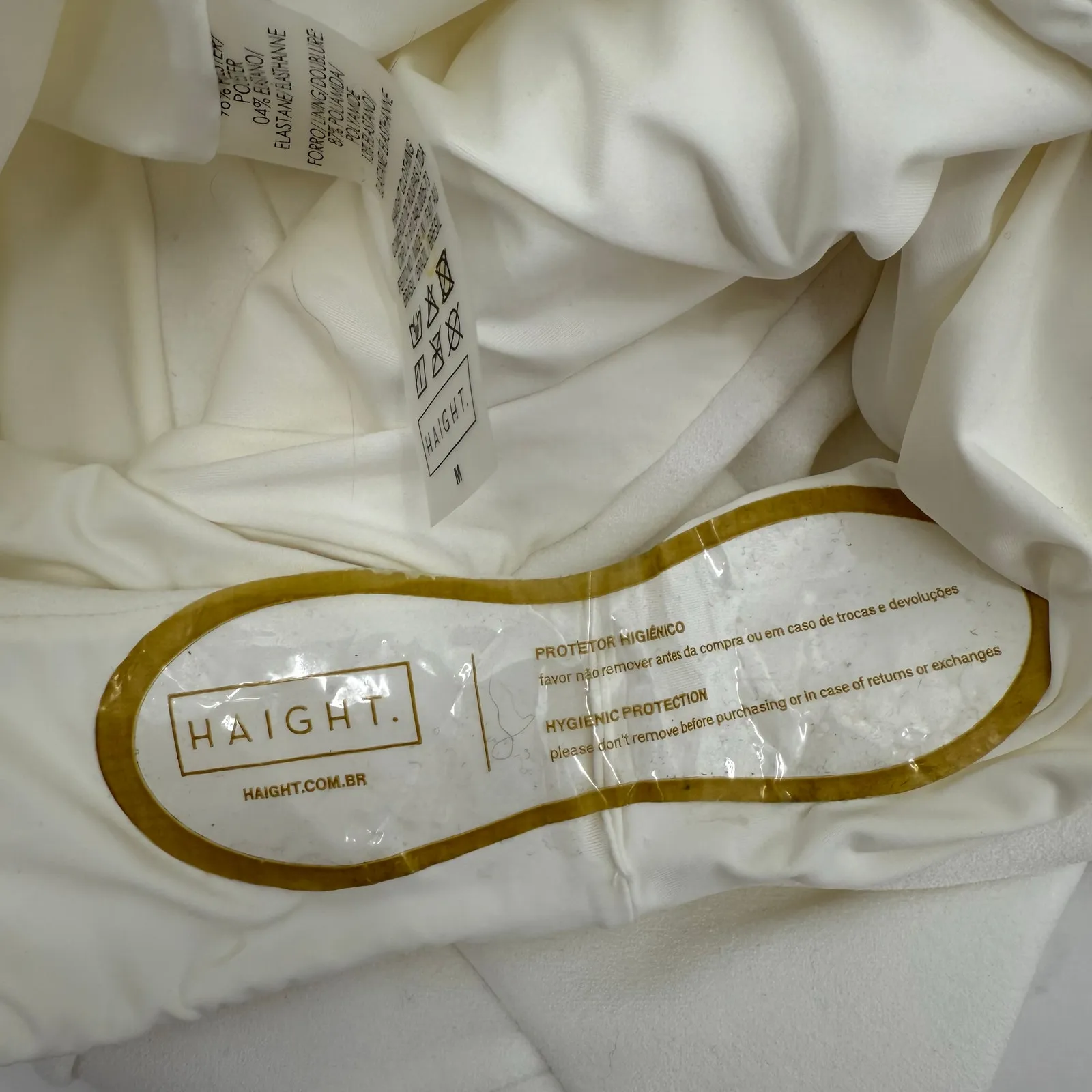 HAIGHT Swimsuit Size Medium Crepe Jen One Piece Sweetheart Off White NWT Swim - Image 16