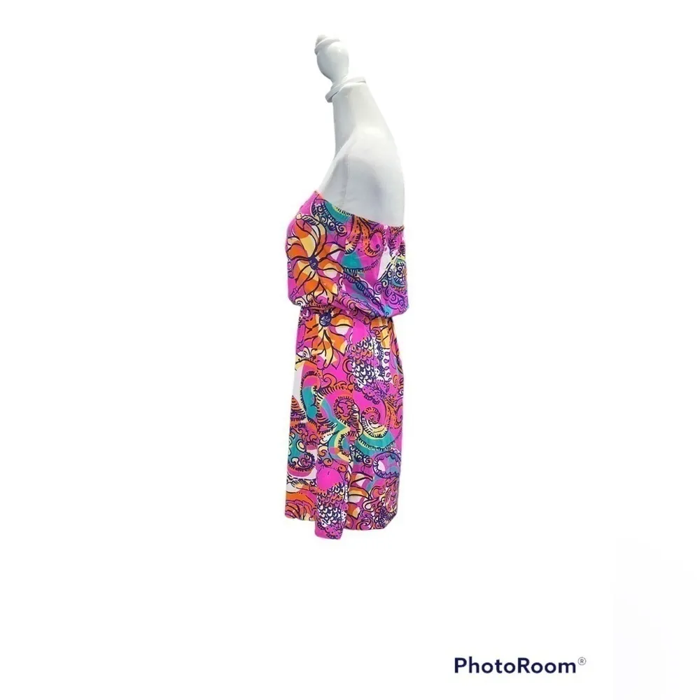 Lily Pulitzer Atwood Strapless Dress in Sea‎ And Be Seen Size XS - Image 3
