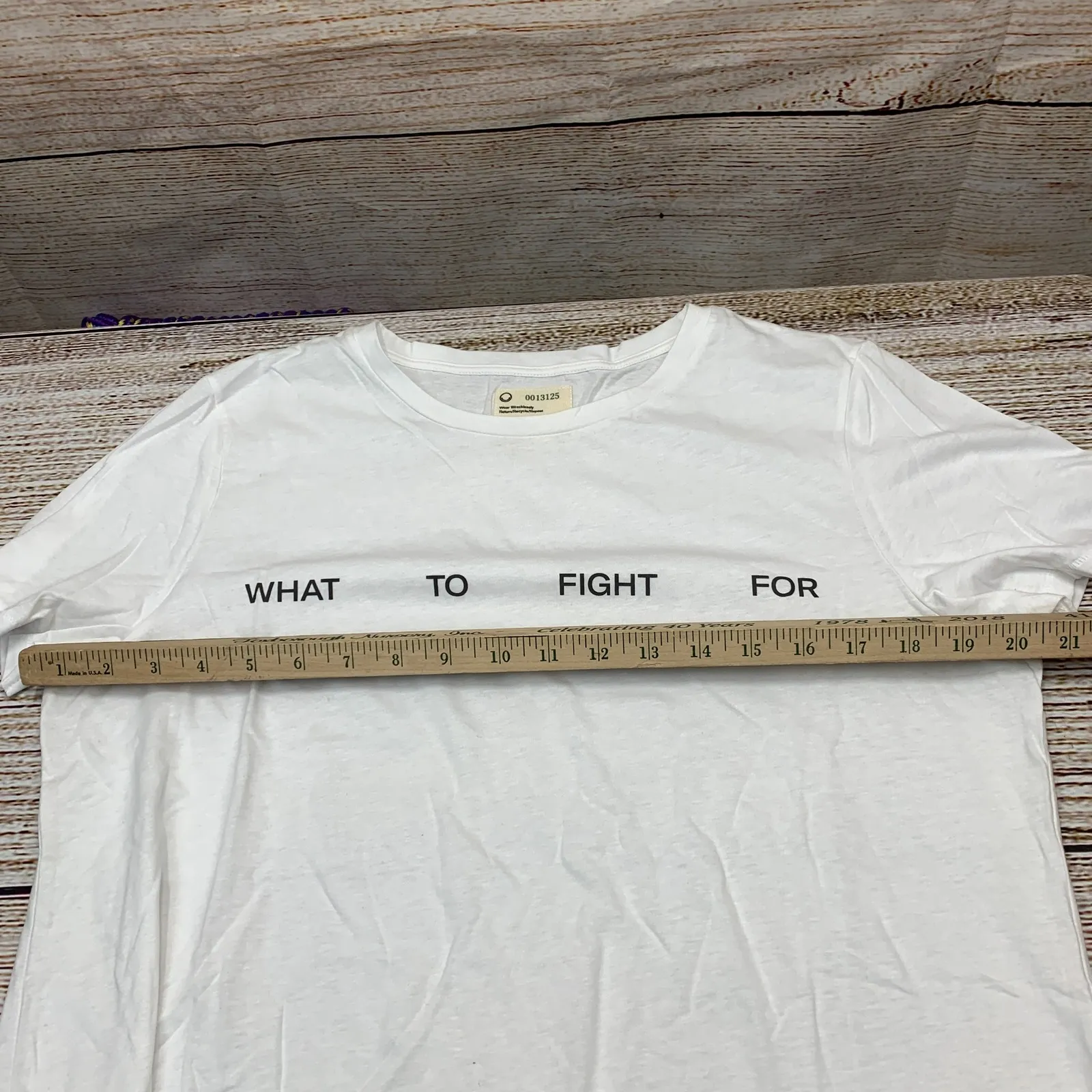 FOR DAYS "WHAT‎ TO FIGHT FOR GIVES MEANING TO LIFE" Graphic T Shirt XL White - Image 3