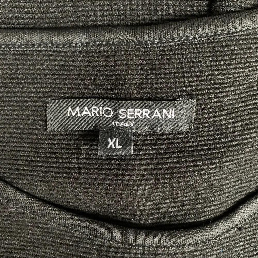 Mario Serrani Italy Womens Size XL Black Ribbed Short Sleeve Sheath Dress - Image 4