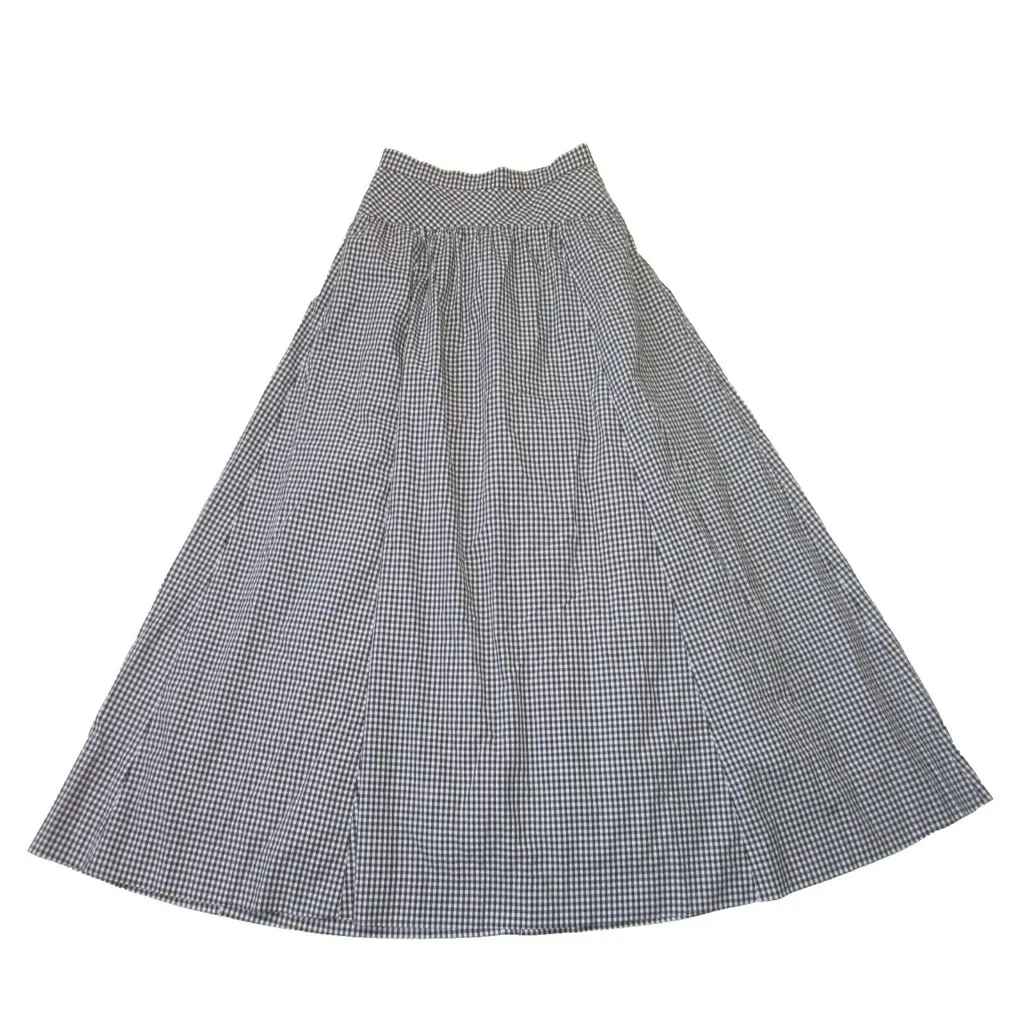 NWT J.Crew Ball Skirt in Black White Gingham Cotton A-line Maxi Shirt 0 - Image 4