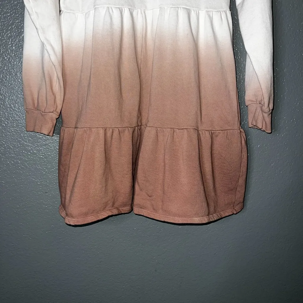 Ombre Long Sleeve Cozy Large Sweatshirt Dress - Wild Fable Brown - Image 2