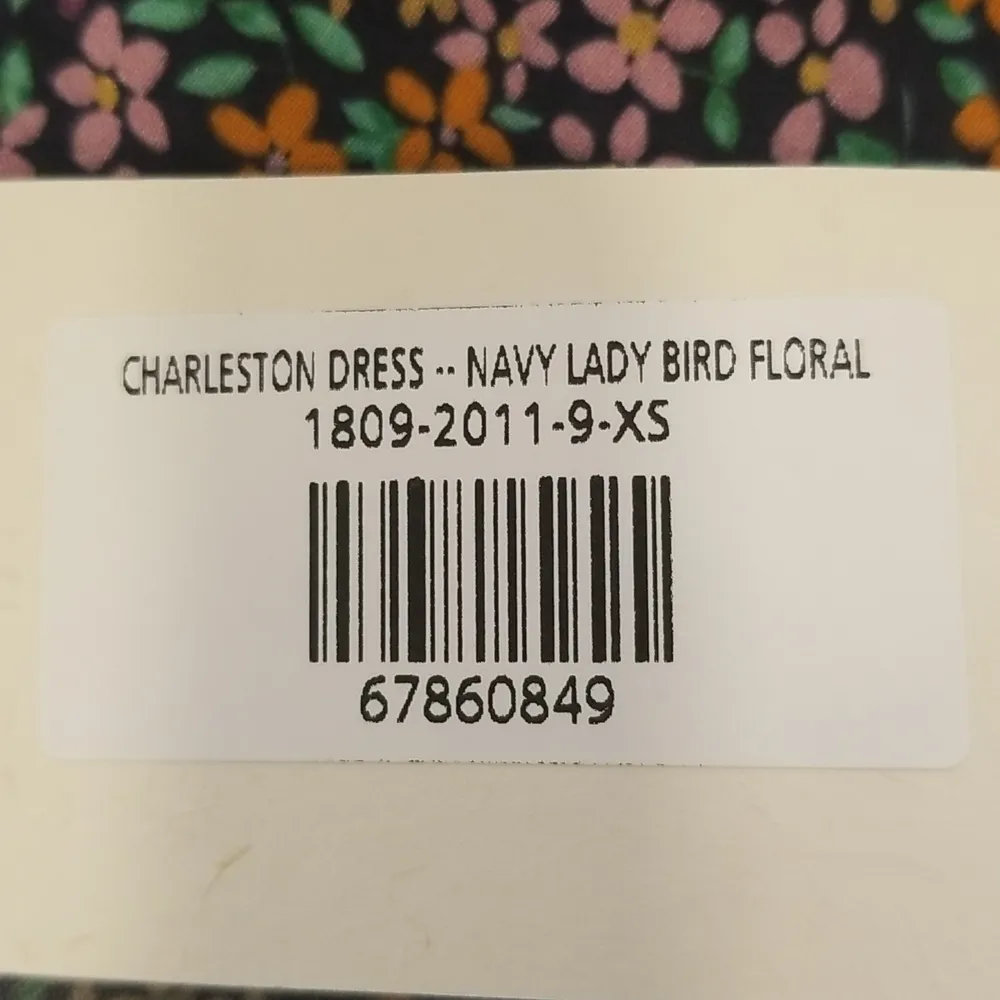 💕DOEN💕 Charleston Dress ~ Navy Lady Bird Floral Long Sleeve Cotton XS NWT - Image 15