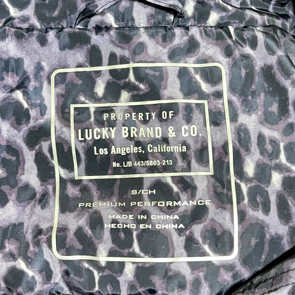 Lucky Brand Premium Performance Leopard Print Rain Jacket S - Image 7
