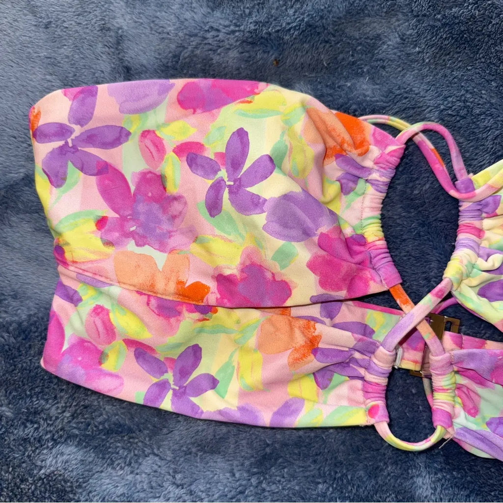 For Love and Lemons Cydney Bandeau Swim Top Large - Image 4