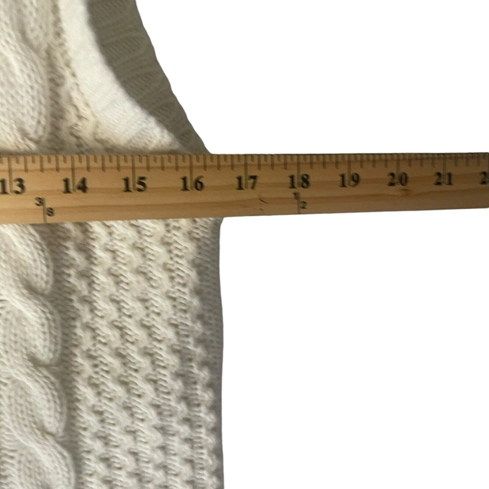 Yarn Art Size Small Ivory Cable Knit Fisherman Toggle Buttons Sweater Vest White - Image 7
