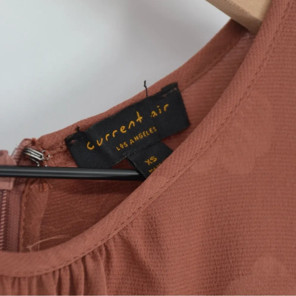 Current Air Anthro Castille Floral Jacquard Wide Leg Jumpsuit Pink Women's XS - Image 7