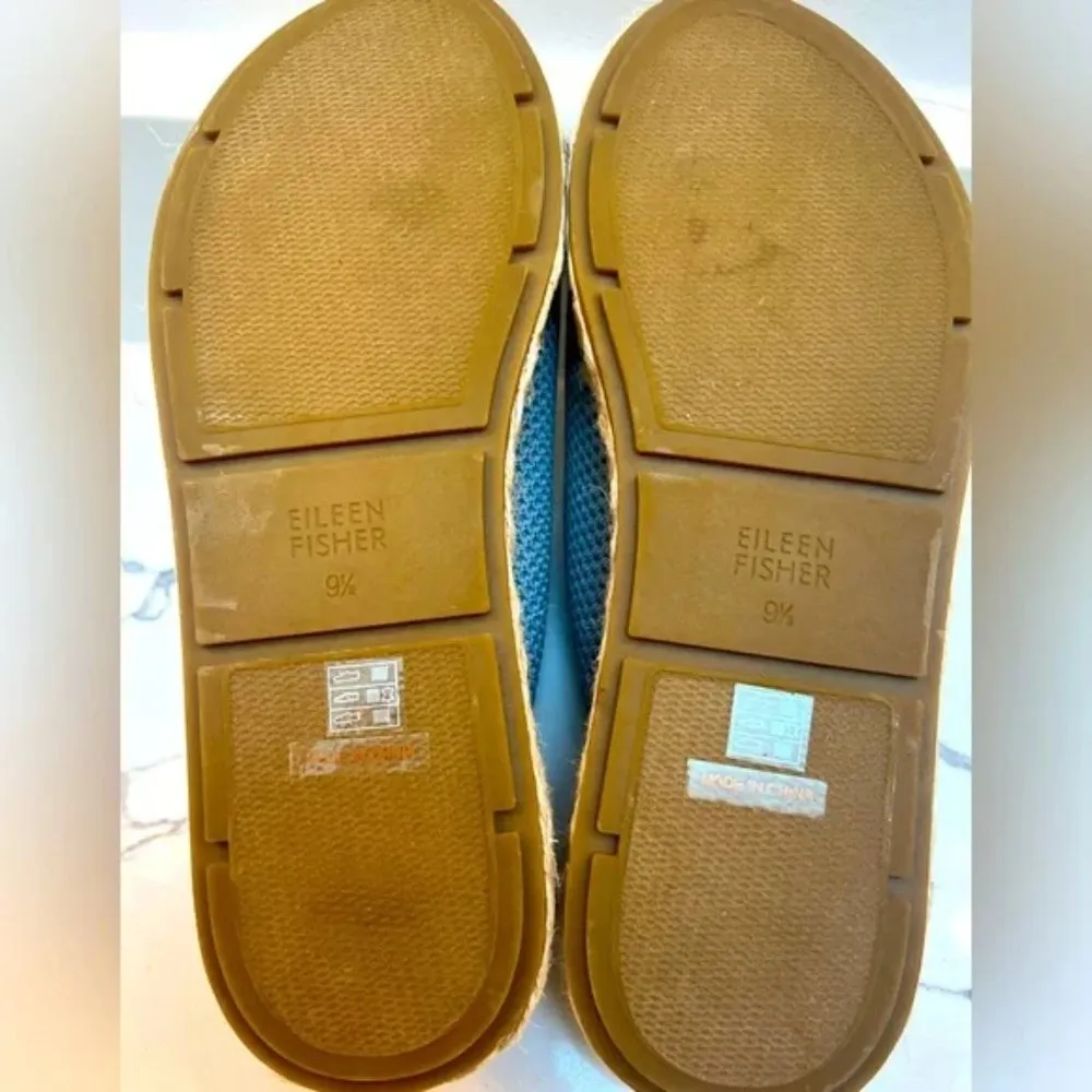 Eileen Fisher Tali Blue Tan Espadrilles Wedges Shoes - Image 6