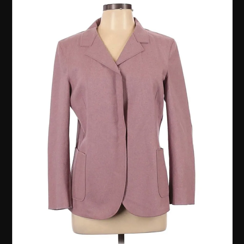 Jil Sander Jacket Blazer L Wool Angora Lilac Luxury Brand Tailored Elegant - Image 2