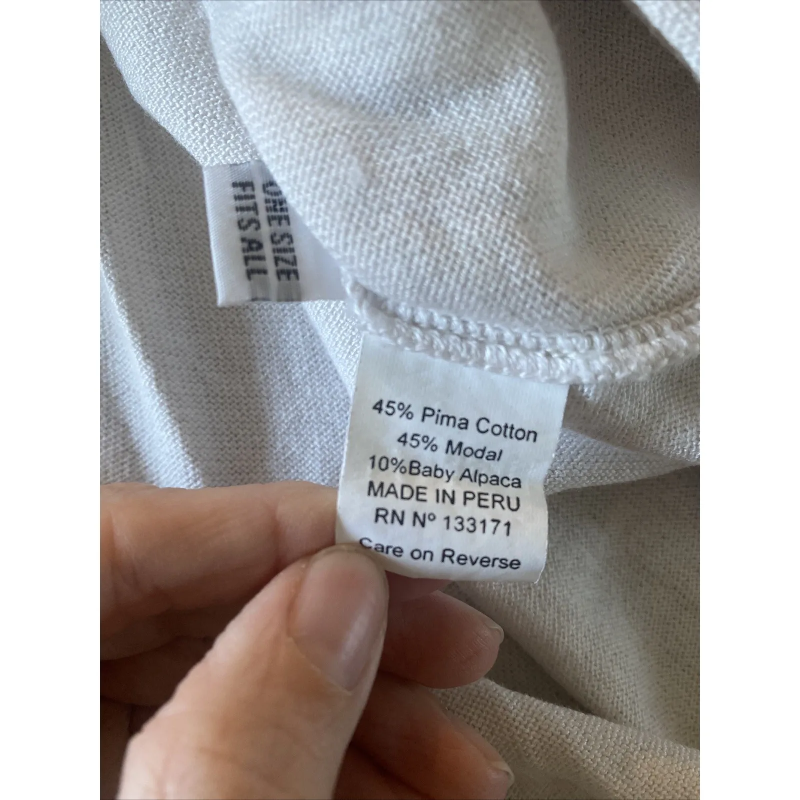 Planet By Lauren G Asymmetrical Sweater One Size Soft Pima Cotton Laggenlook - Image 7