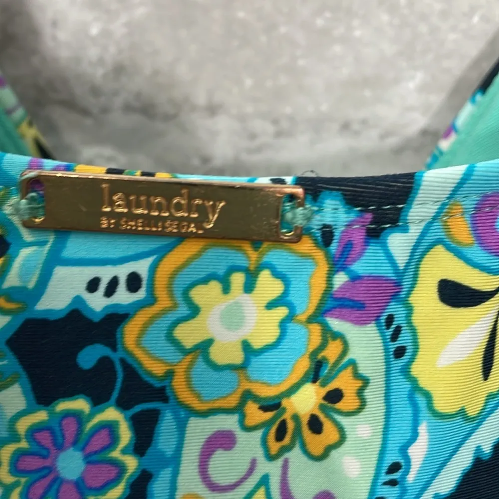 Laundry By Shelli Segal Teal Paisley Multi Way One Piece Swimsuit - Image 5