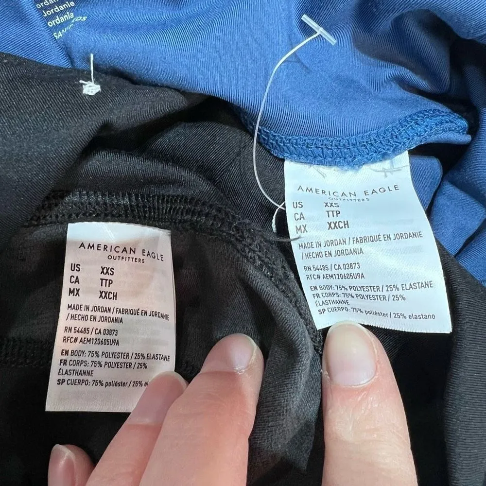 American Eagle‎ AE The Everything Pocket Leggings Hi Rise Blue Black XXS 2XS - Image 11