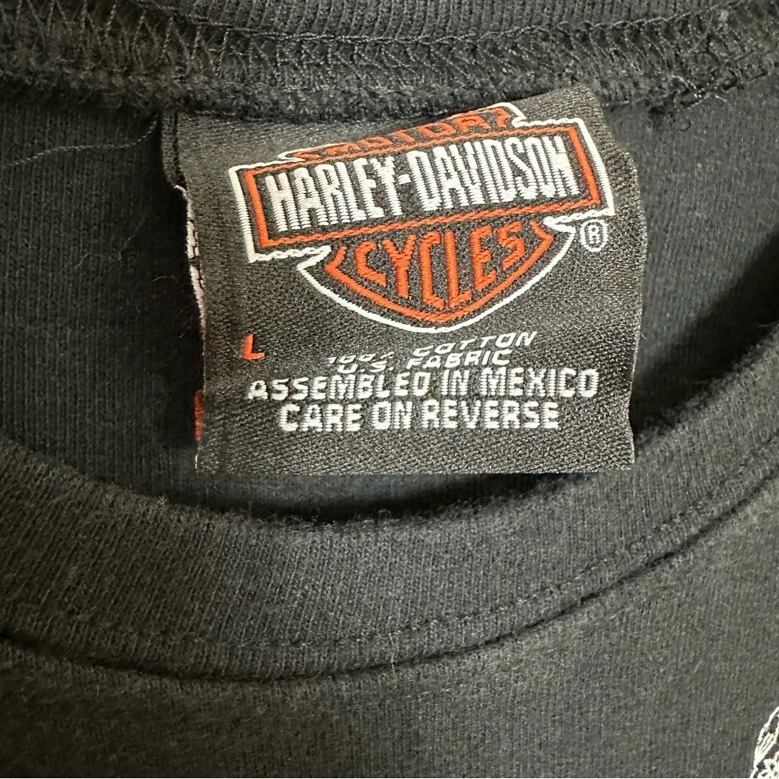 Harley Davidson Large Muscle Tee Daytona Red Sparkle Black Muscle 100% Cotton - Image 2