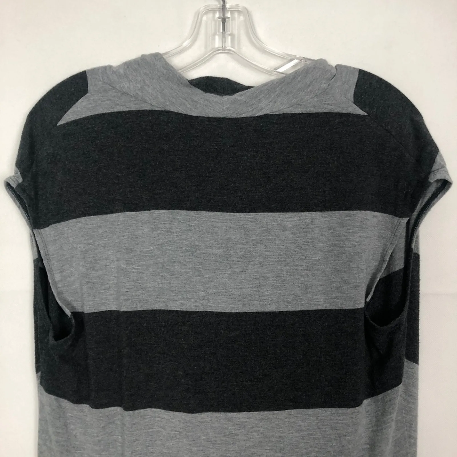 CAbi Cowl Neck Striped Sleeveless Black/Gray Top Size M - Image 8