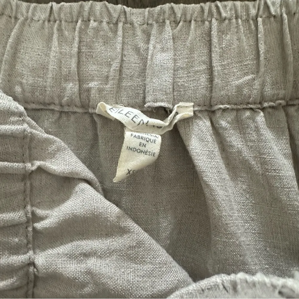 Eileen Fisher A-line Midi 100% Organic Linen Skirt in Undyed Natural Tan XS - Image 4