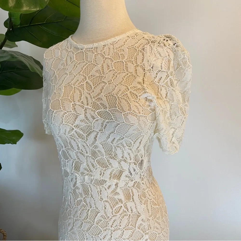 Zara | White Lace Maxi Cover Up - Image 2