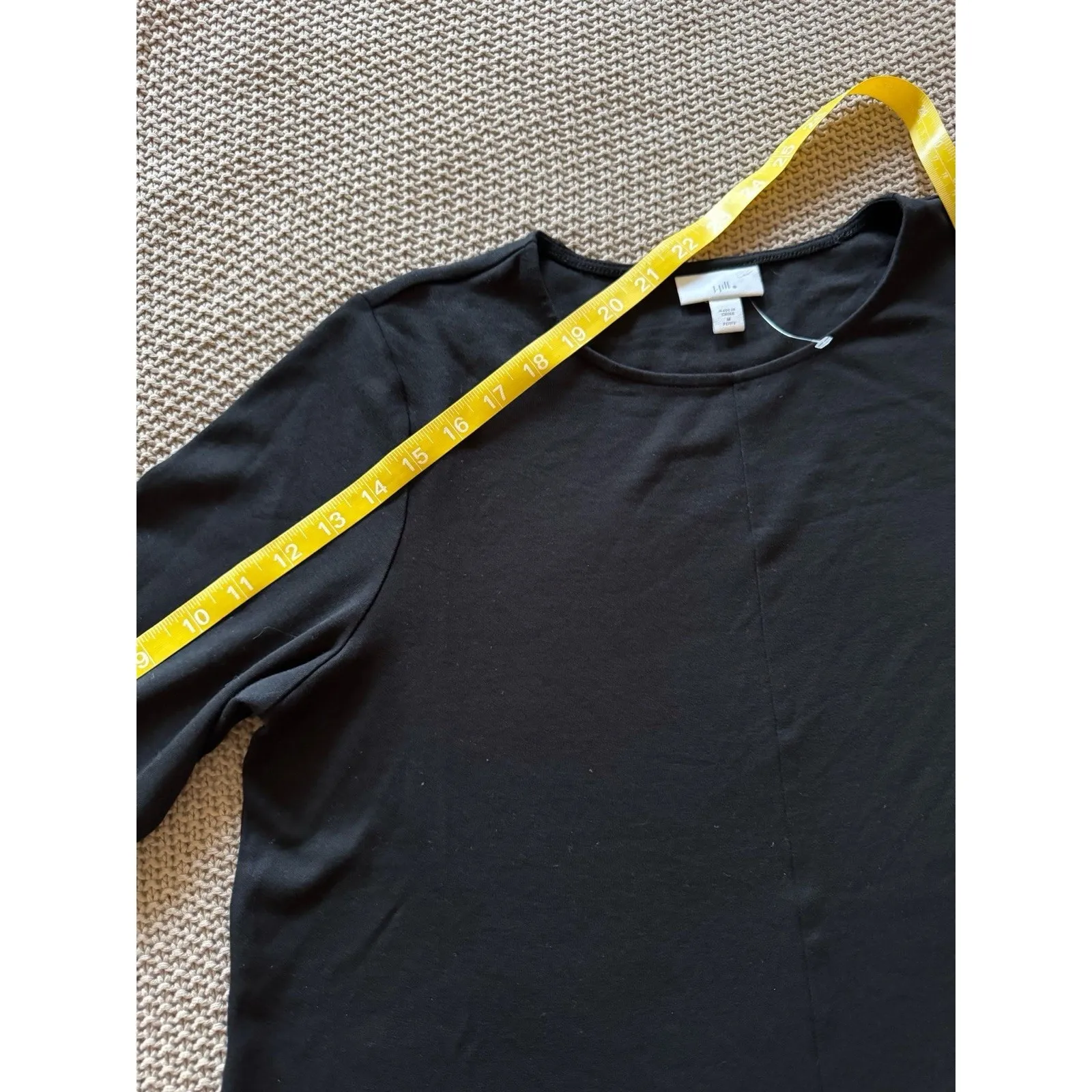 J Jill Tunic Luxe Tencel Asymmetrical Top Black Pure‎ Jill Casual Stretch Sz M - Image 5