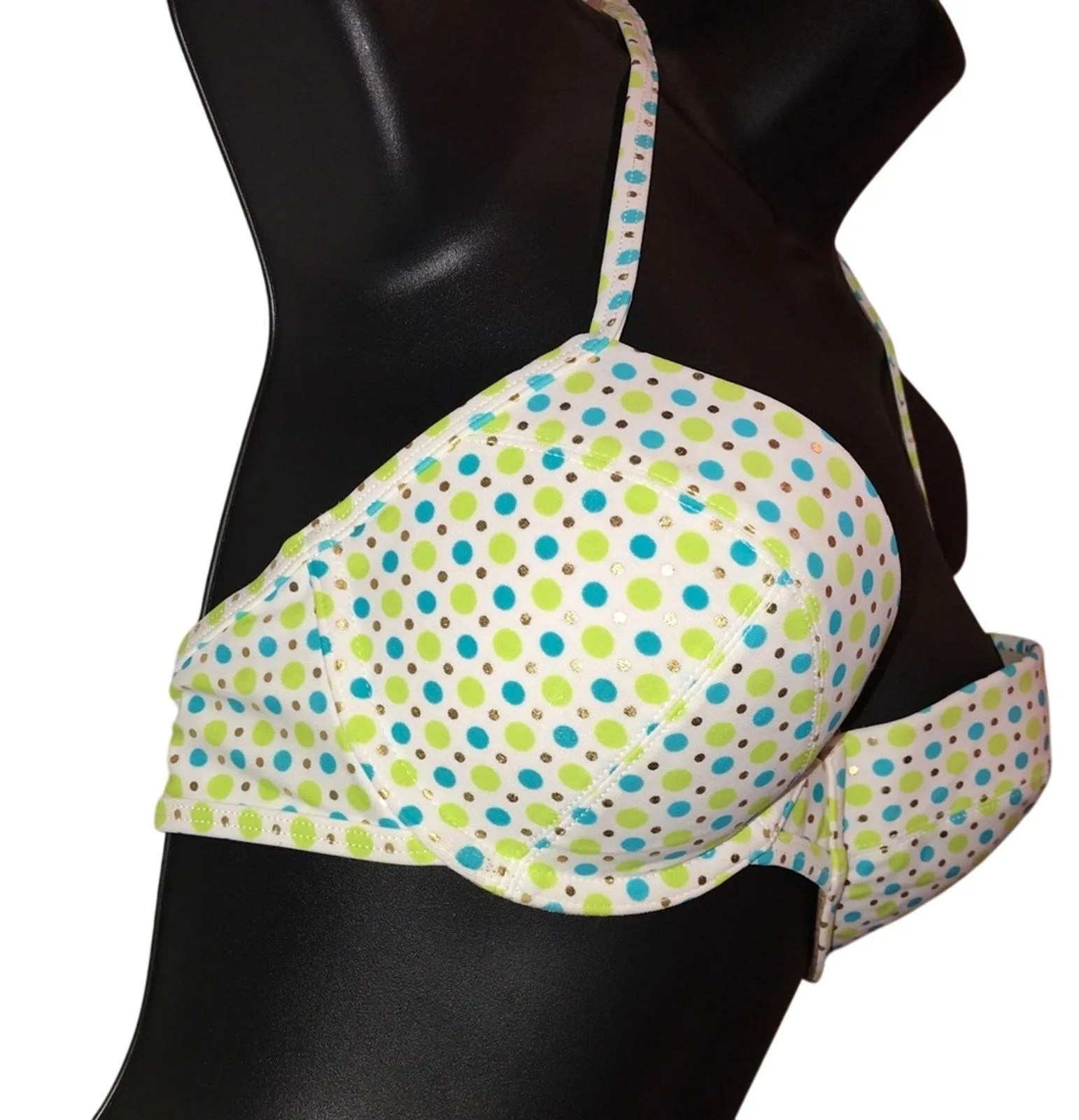 Old Navy Underwire Green Dots Bikini Top - Image 2