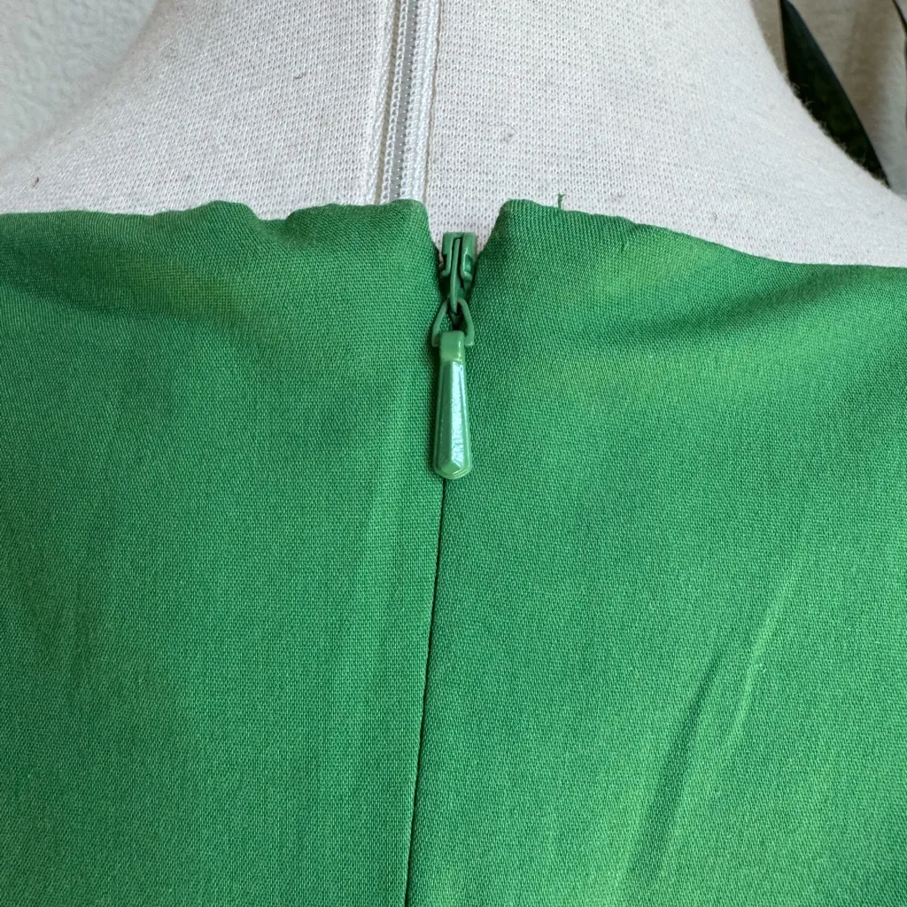 The Limited Green Pleated Sheath Dress Size 4 –‎ Cotton Blend Lined Classic Fit - Image 5