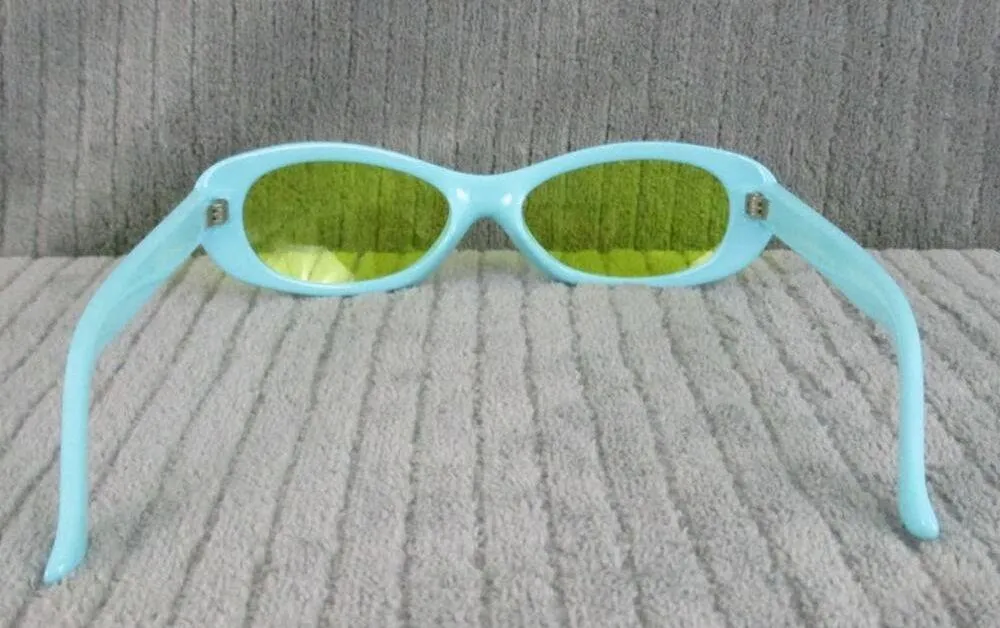 New Divine Eyewear Medusa Light Blue/Clear Yellow Sunglasses Women's NWT Blue - Image 4