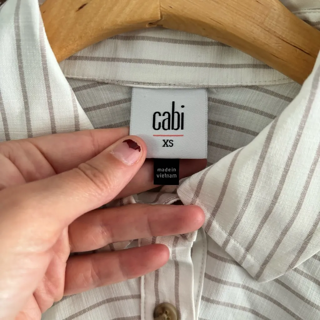 CAbi 4155 Statement Tied Up Button Down Shirt Top, XS - Image 7