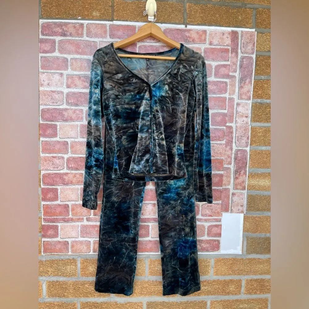 Betsey Johnson vintage set Y2K velour 2 piece size L/M - Image 2