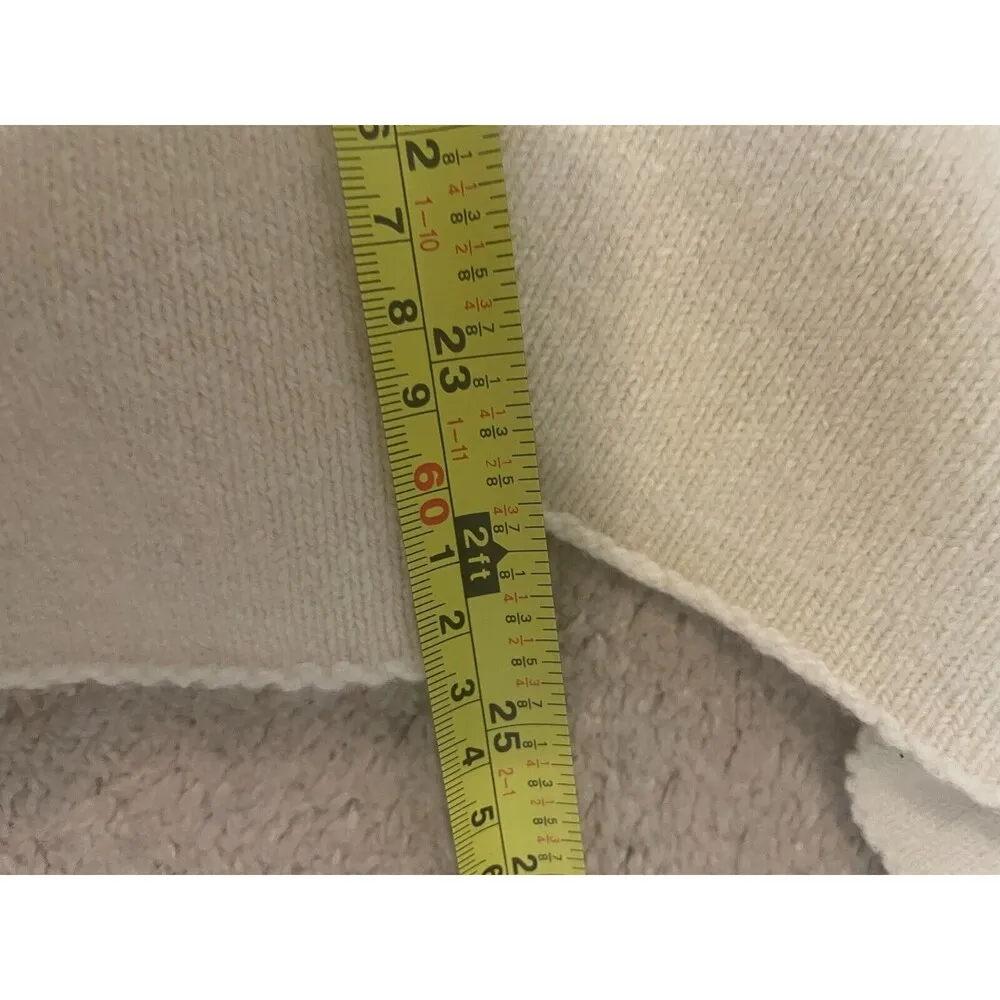 VTG Abercrombie & Fitch SWEATER Off-White Size L TURTLENECK Made in Hong Kong - Image 12