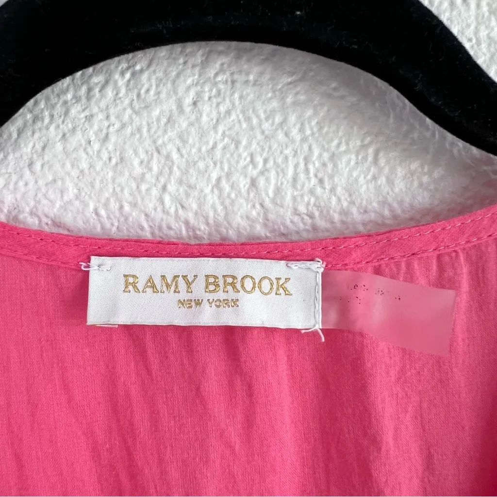 Ramy Brook Women’s Pink Smock Waist Mini Dress/Cover Up Sleeveless - Image 2