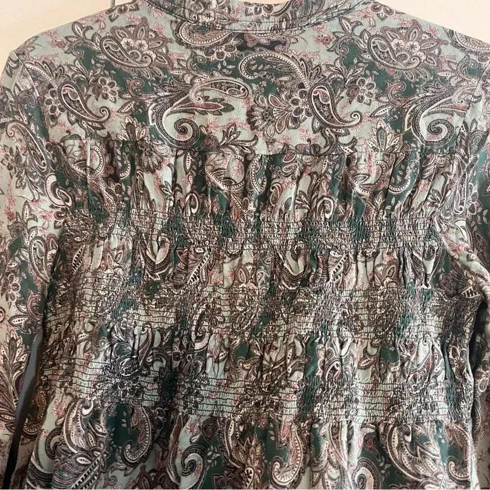 Knox Rose‎ Blue And Purple Paisley Print Top Size Small - Image 7