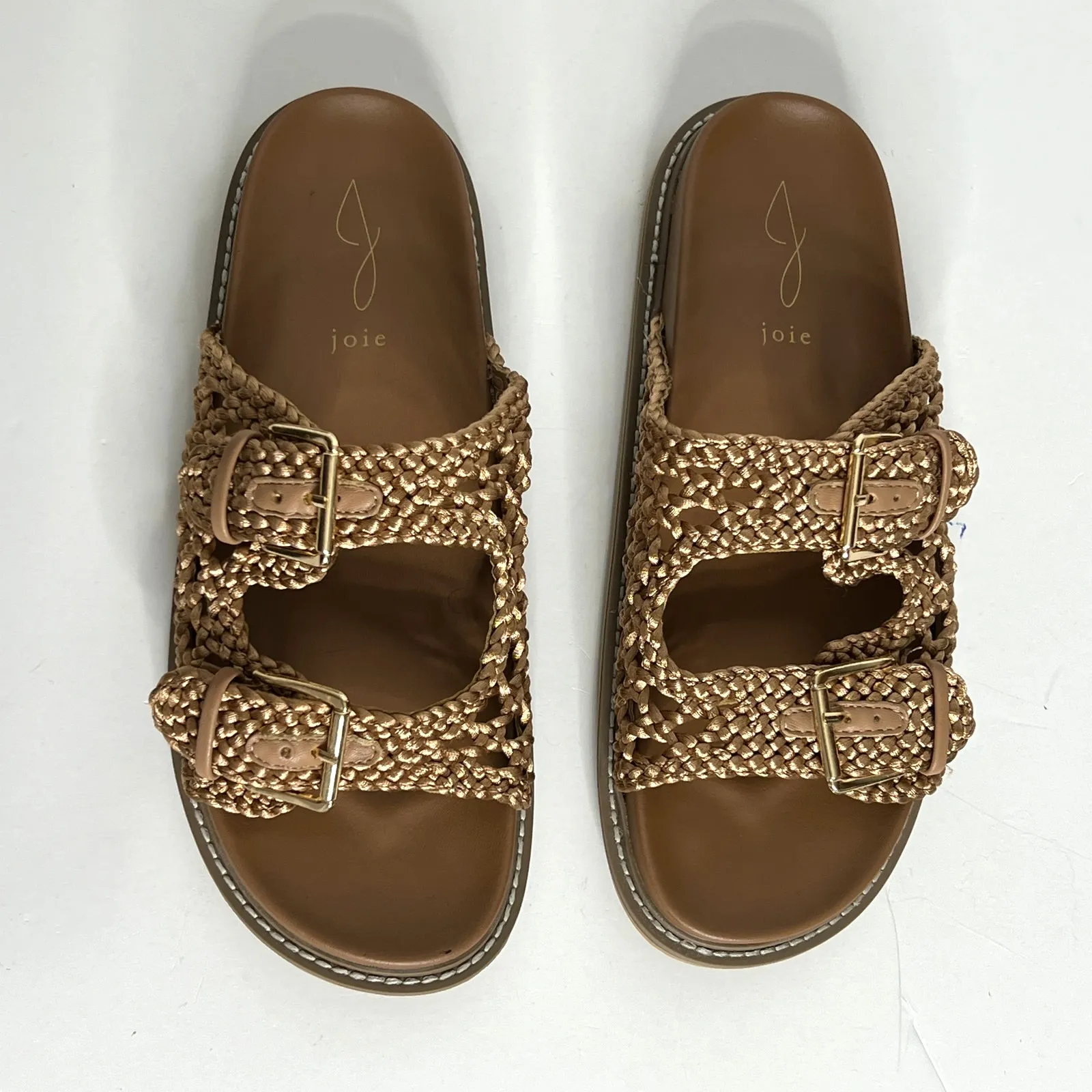 Joie Weaver Slide Sandals Brown Shoe Size 9.5 - Image 3