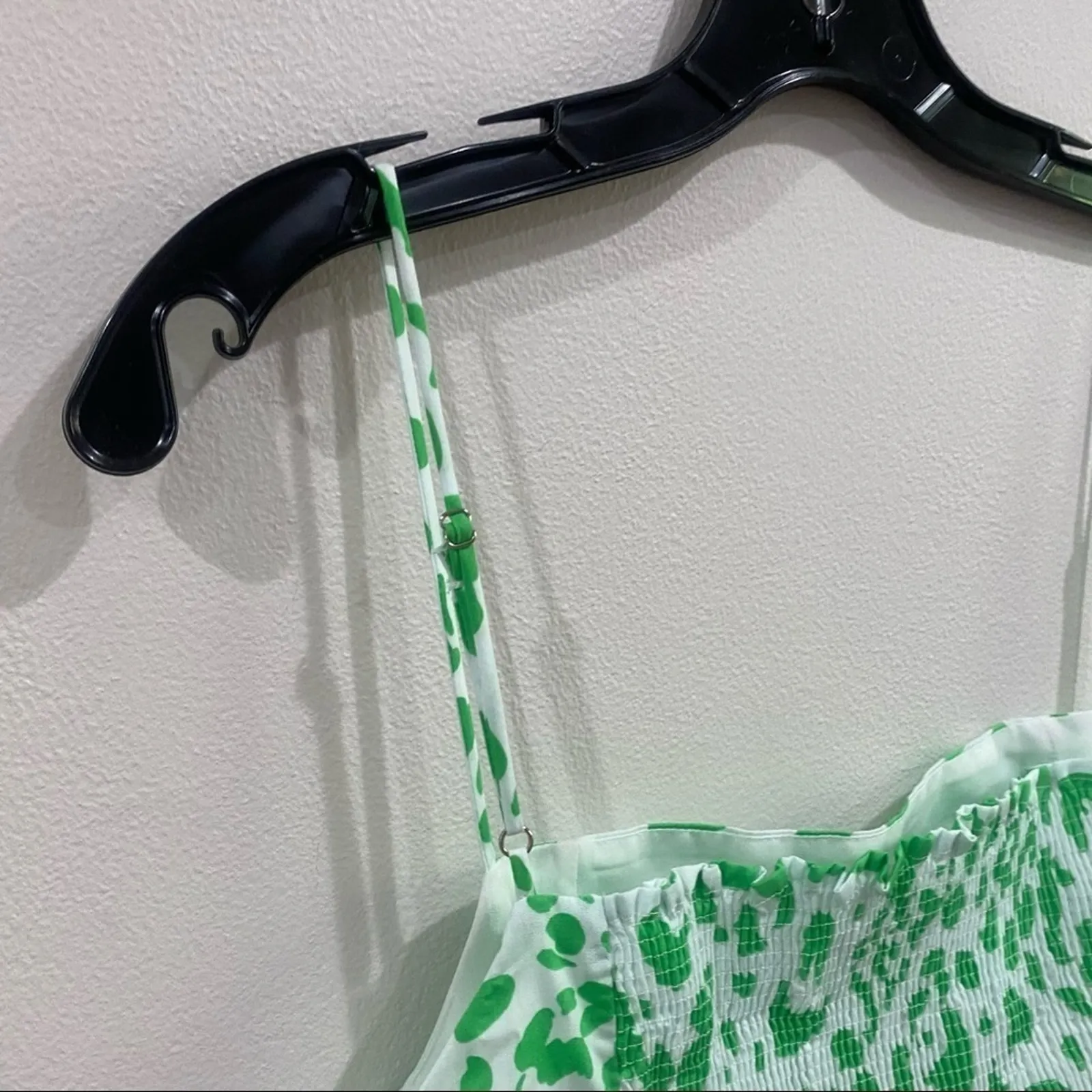 Zara Green Abstract Animal Print Poplin Bodysuit Medium Trendy Chic - Image 10