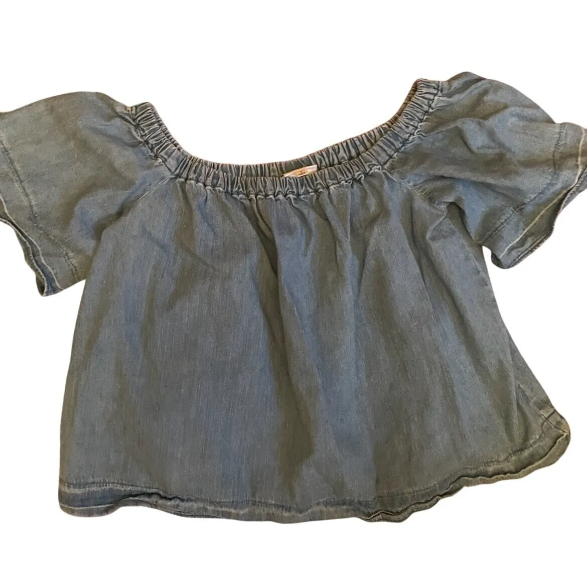 Adriano Goldschmied AG‎ small Sylvia Off the Shoulder Chambray Top Sunwashed - Image 2