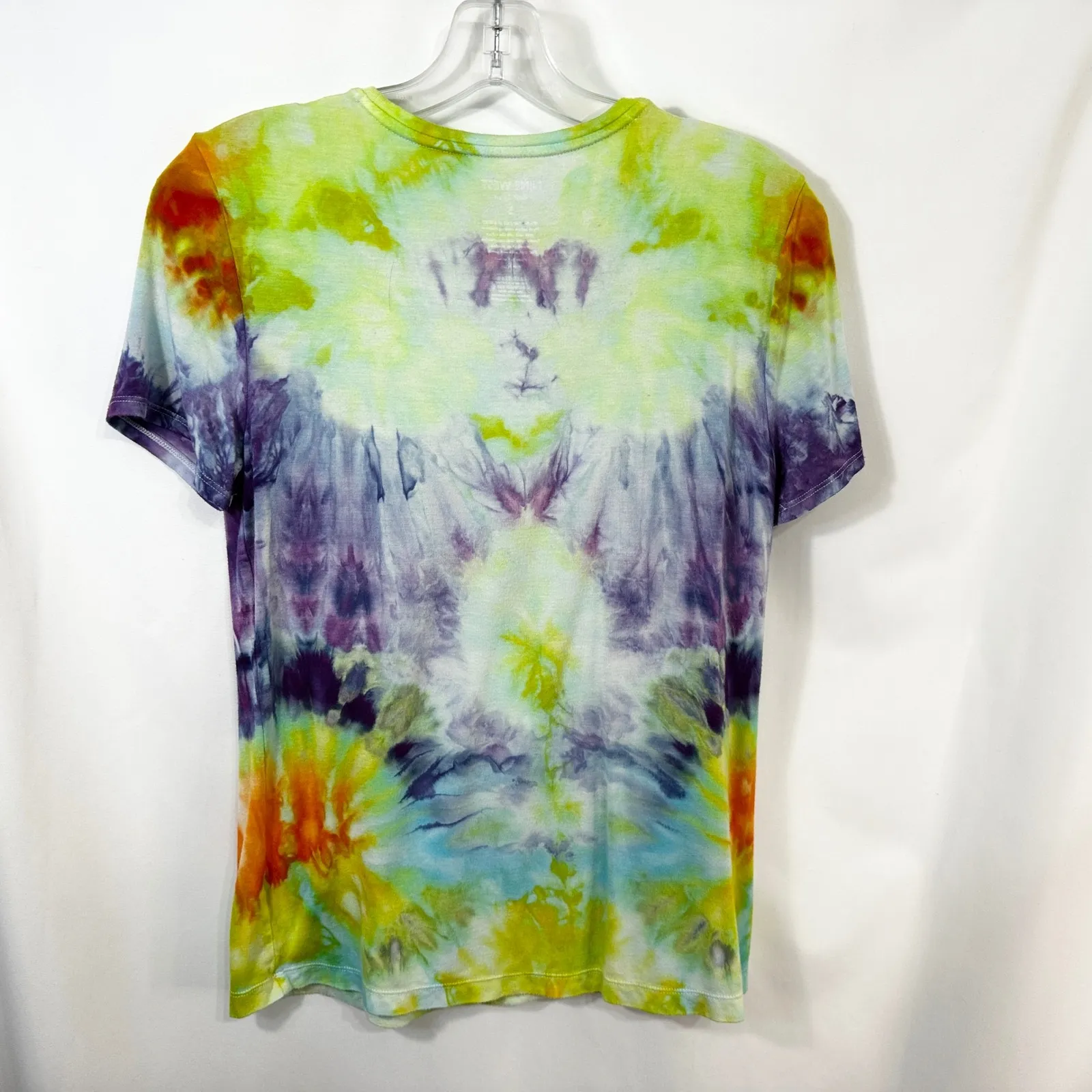 Nine‎ West Small Top Handmade Tie Dye Tie Dye Green Purple Orange Boho 268 - Image 3