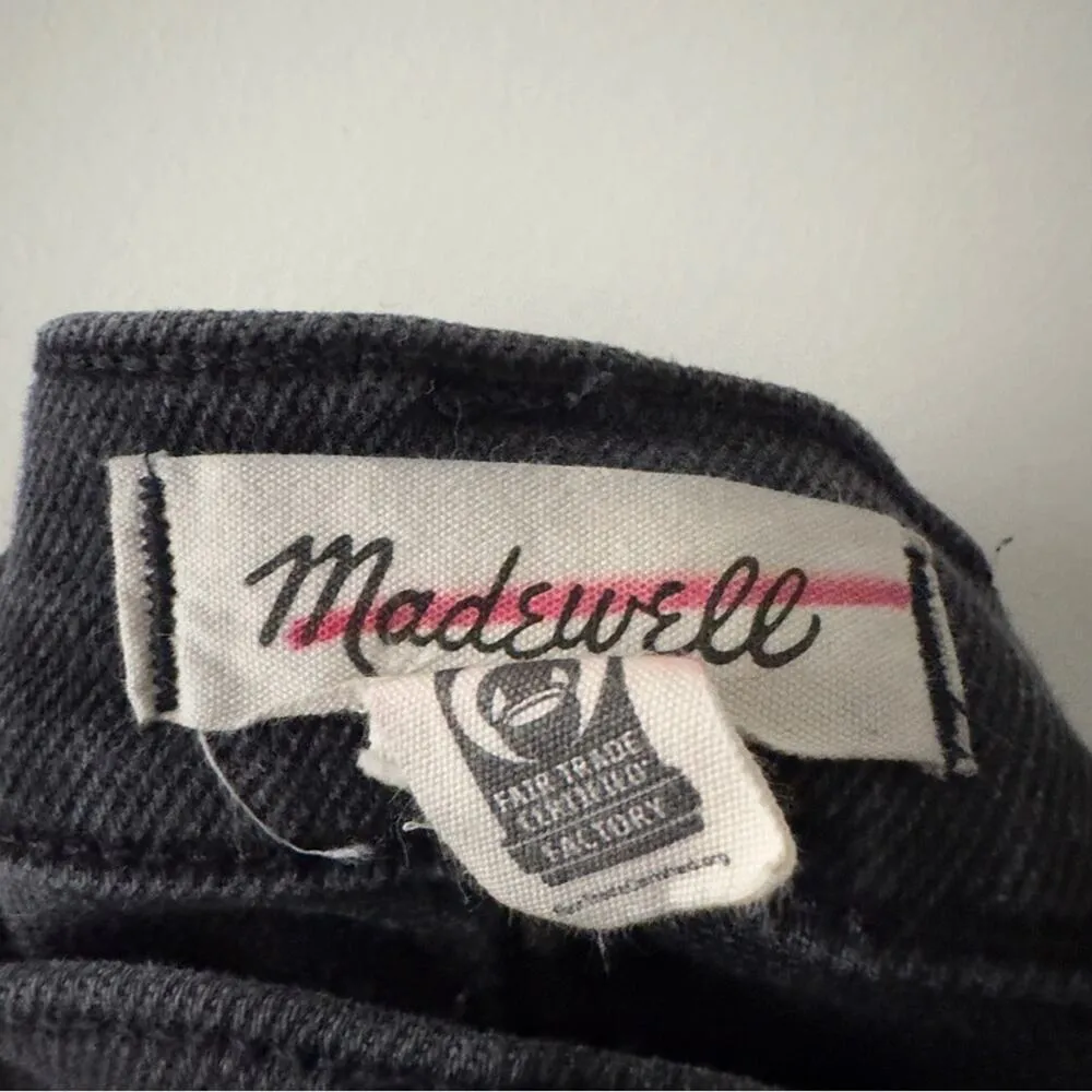 Madewell 10” High Rise Skinny Jeans Cotton Stretch Black Zip Button Denim pocket - Image 10