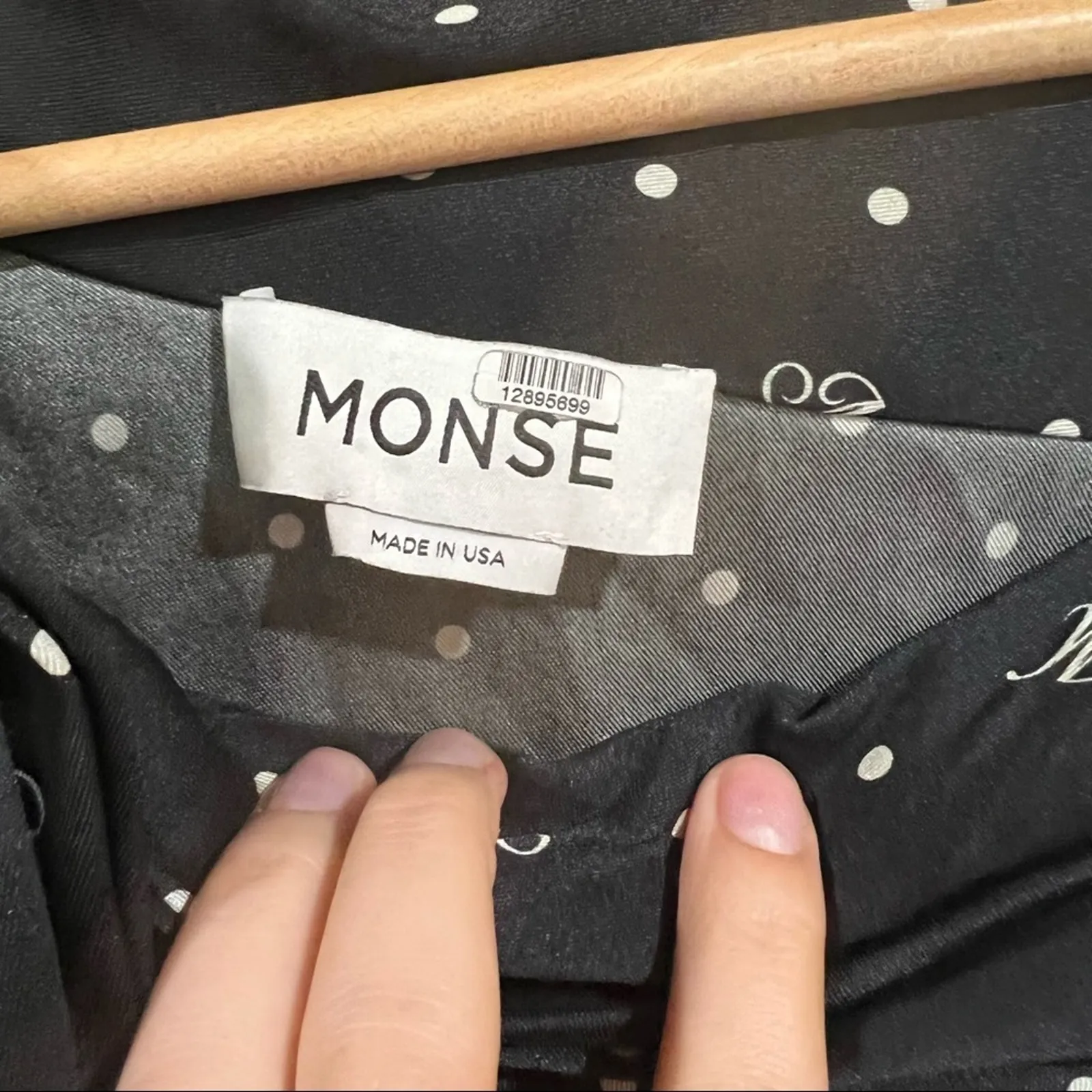 Monse Navy blue M Dot Drape Scarf Top size 8 - Image 8