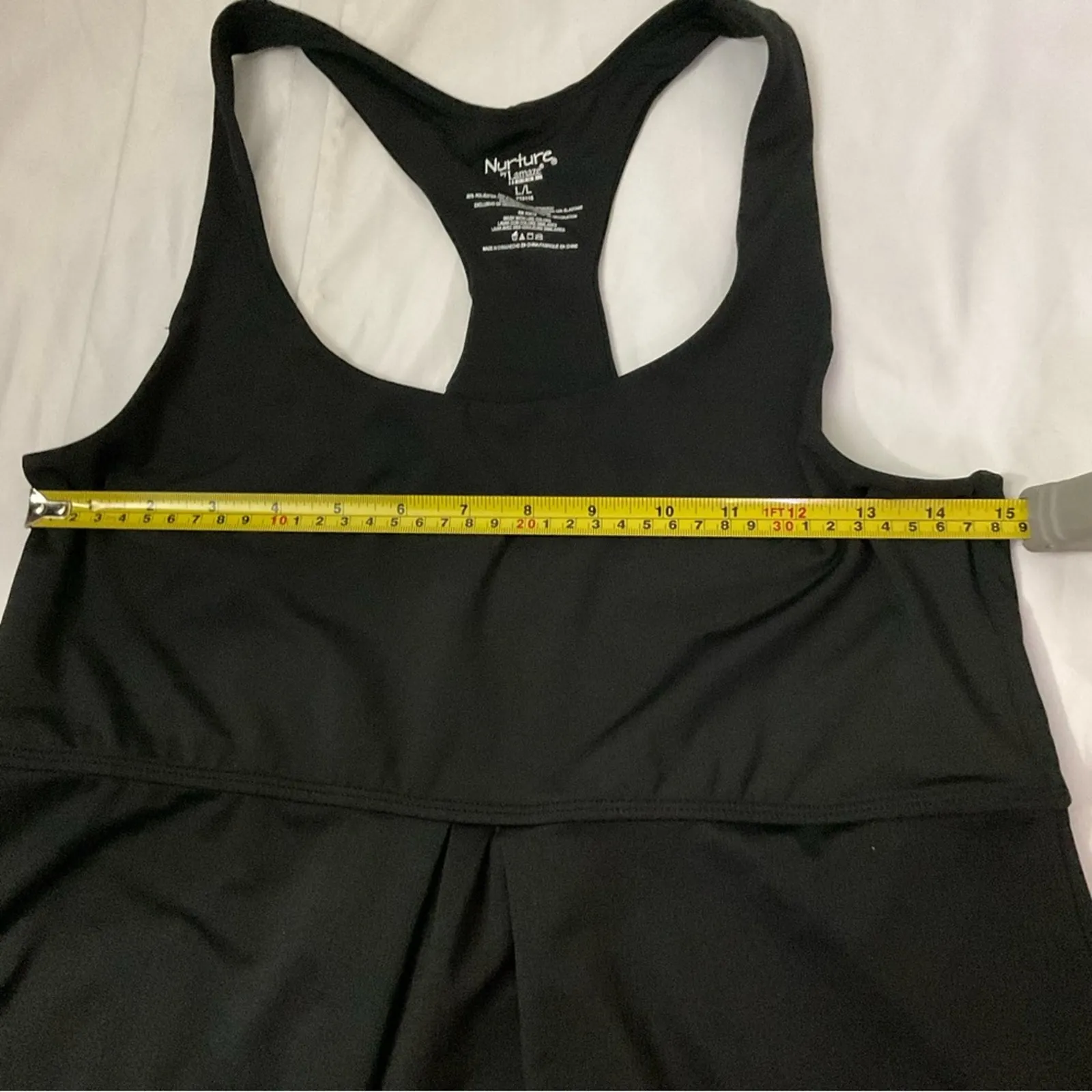 Nurture by Lamaze Black Racerback Ruffled Maternity Tank Top L Casual Comfy Cozy Size undefined - Image 6